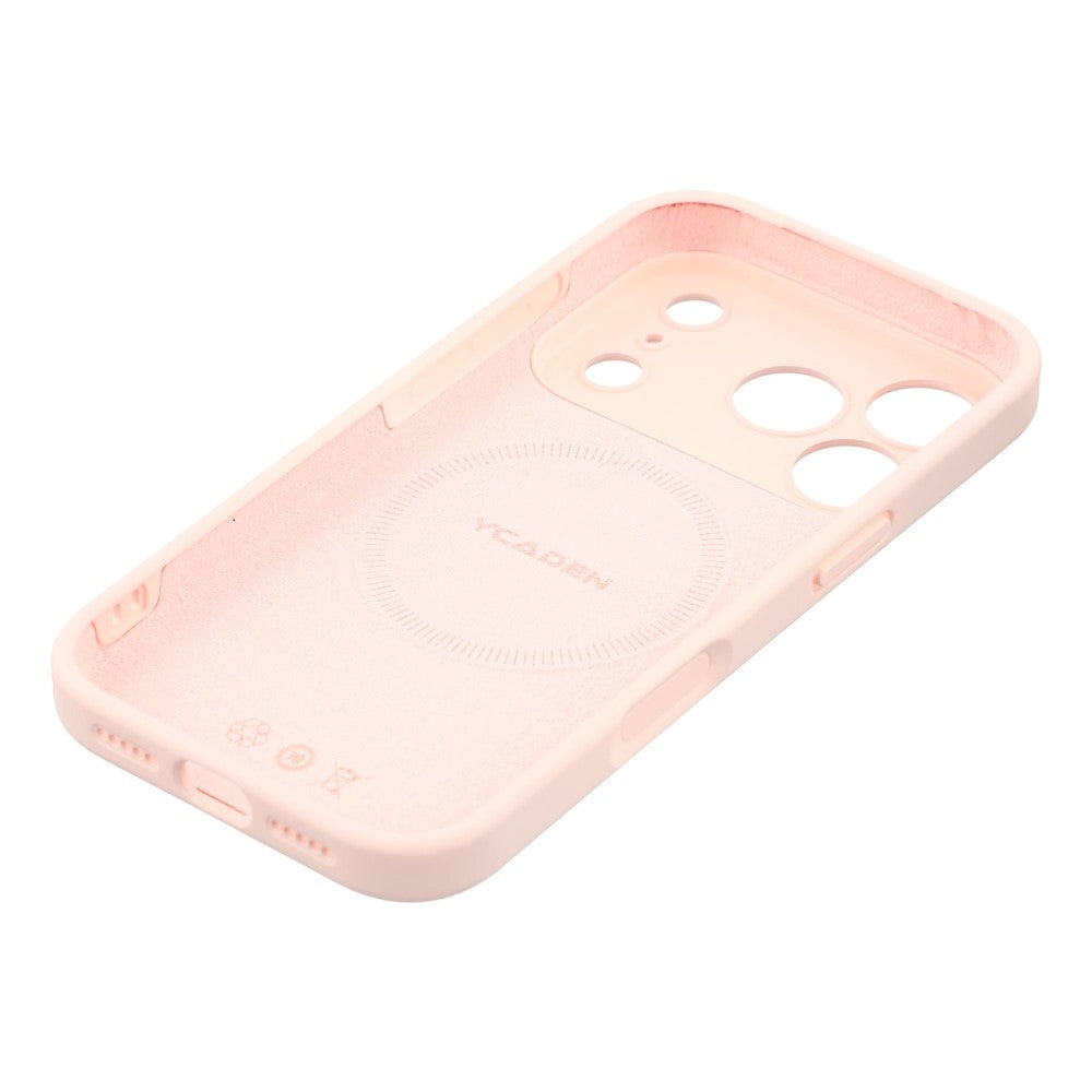 YCADEN For iPhone 17 Pro Max Case Compatible with MagSafe Precise Cutouts TPU Phone Back Cover - Morandi Pink