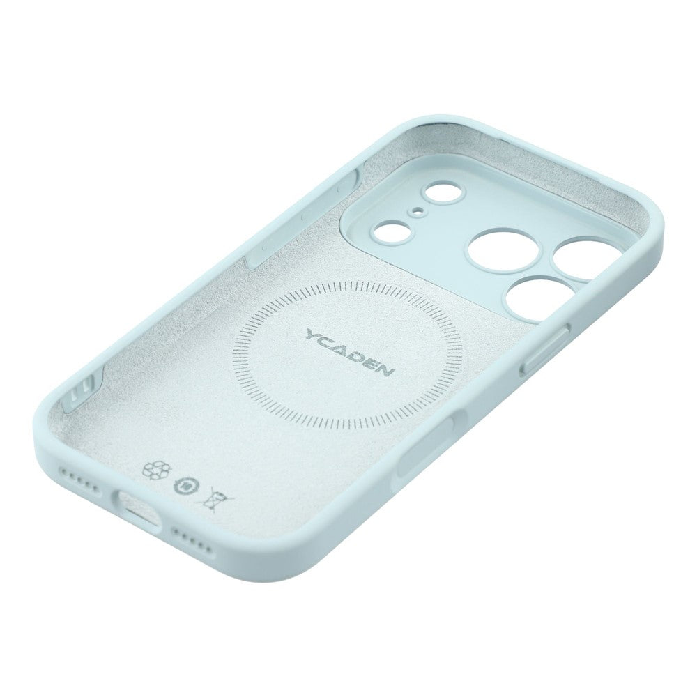 YCADEN For iPhone 17 Pro Max Case Compatible with MagSafe Precise Cutouts TPU Phone Back Cover - Cloud Blue