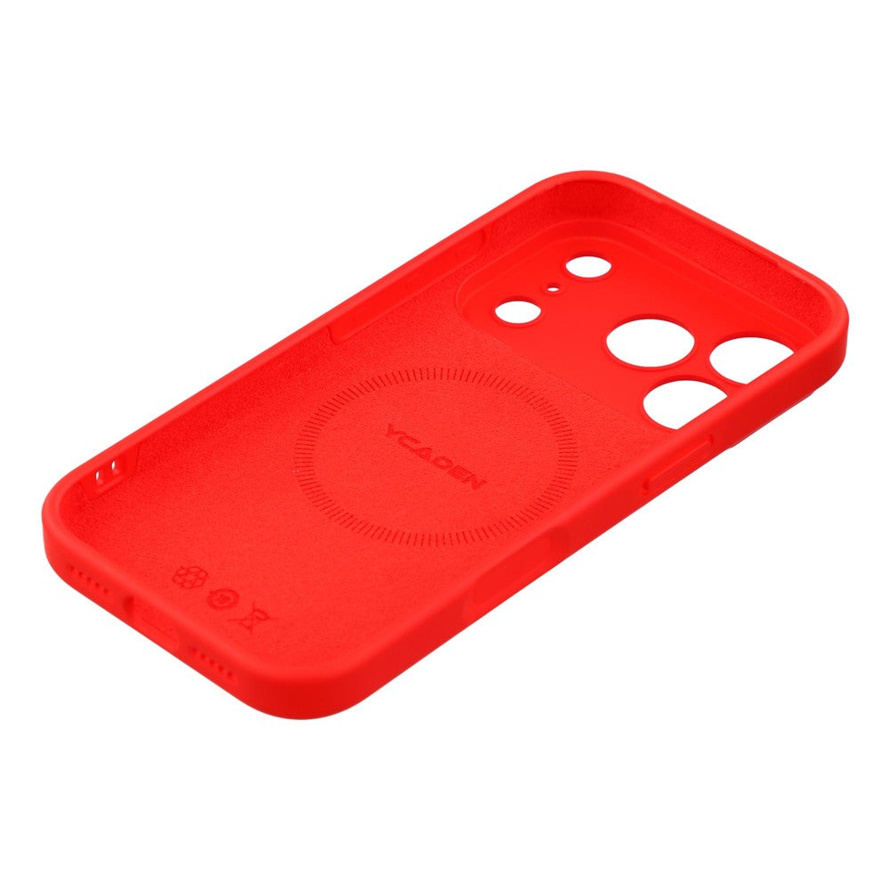 YCADEN For iPhone 17 Pro Max Case Compatible with MagSafe Precise Cutouts TPU Phone Back Cover - Chinese Red