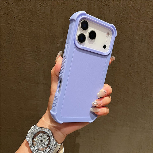 For iPhone 17 Pro Max Case 3 in 1 Shockproof PC TPU Matte Phone Back Cover - Purple