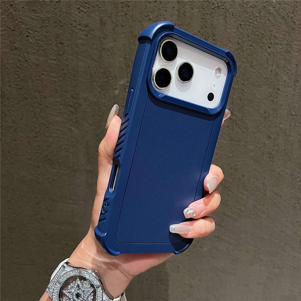 For iPhone 17 Pro Max Case 3 in 1 Shockproof PC TPU Matte Phone Back Cover - Blue