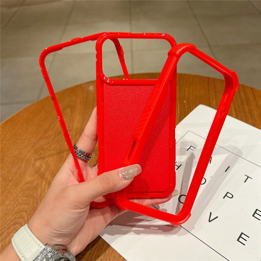 For iPhone 17 Pro Max Case 3 in 1 Shockproof PC TPU Matte Phone Back Cover - Blue