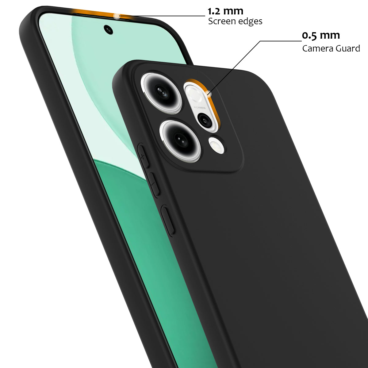 For Oppo Reno14 Pro 5G (China) / Oppo Reno14 Pro 5G (Global) Case Compatible with MagSafe Anti-Drop Liquid Silicone Phone Cover - Black