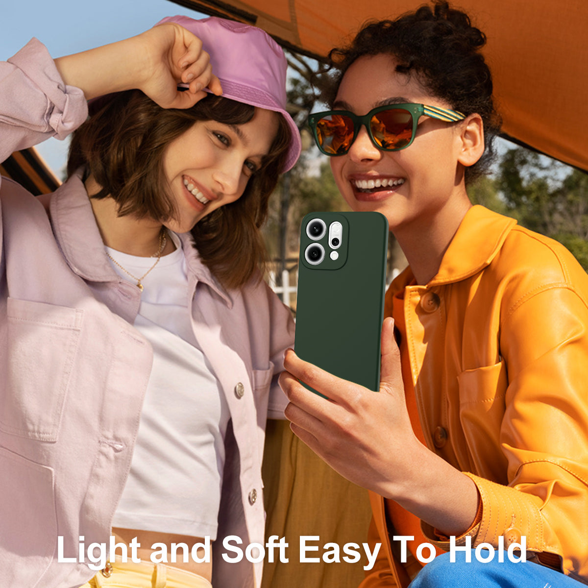 For Oppo Reno14 Pro 5G (China) / Oppo Reno14 Pro 5G (Global) Case Compatible with MagSafe Anti-Drop Liquid Silicone Phone Cover - Dark Green