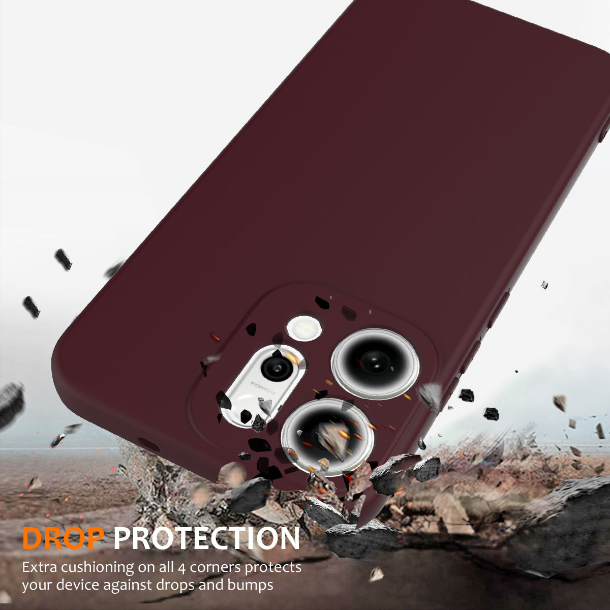 For Oppo Reno14 Pro 5G (China) / Oppo Reno14 Pro 5G (Global) Case Compatible with MagSafe Anti-Drop Liquid Silicone Phone Cover - Wine Red