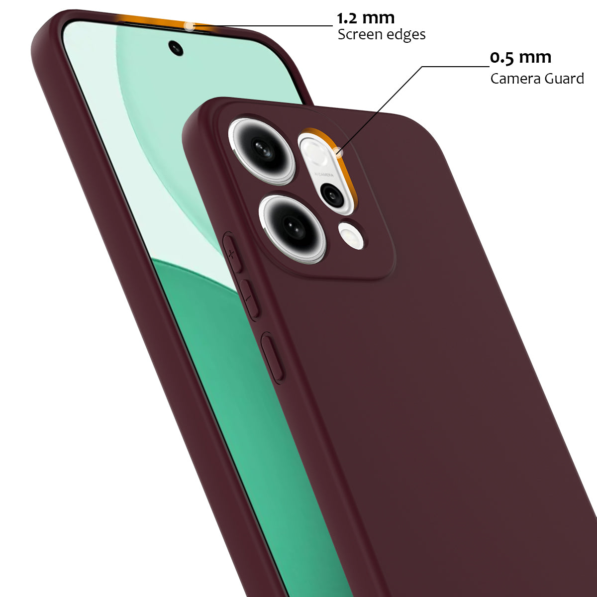 For Oppo Reno14 Pro 5G (China) / Oppo Reno14 Pro 5G (Global) Case Compatible with MagSafe Anti-Drop Liquid Silicone Phone Cover - Wine Red