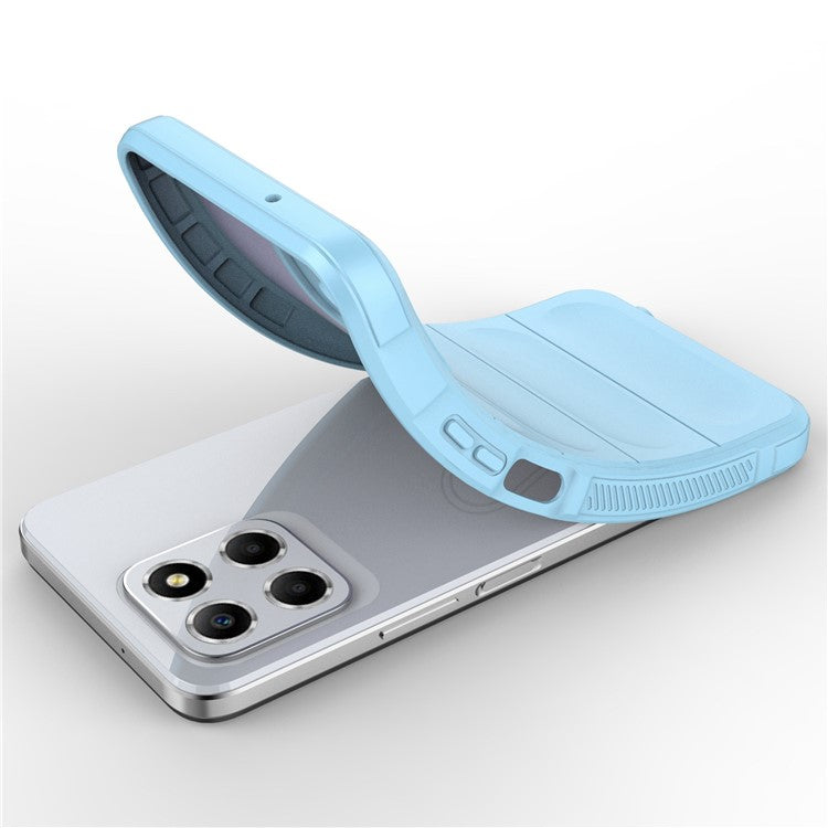 For Honor X8 5G Flexible TPU Mobile Phone Back Cover Drop Protection Phone Protective Case - Baby Blue