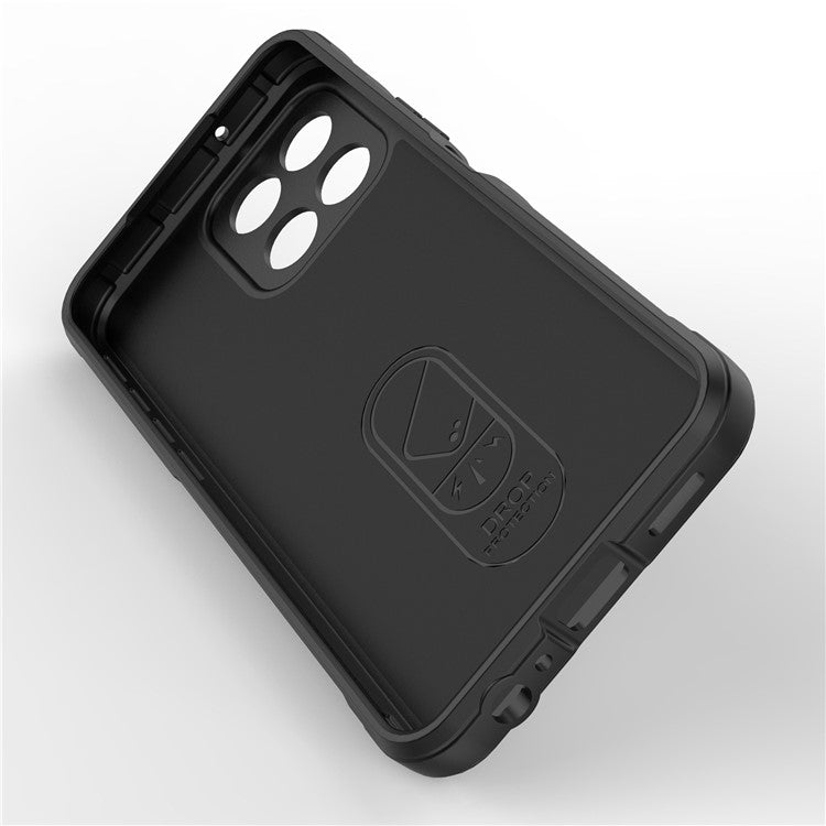 For Honor X8 5G Flexible TPU Mobile Phone Back Cover Drop Protection Phone Protective Case - Black