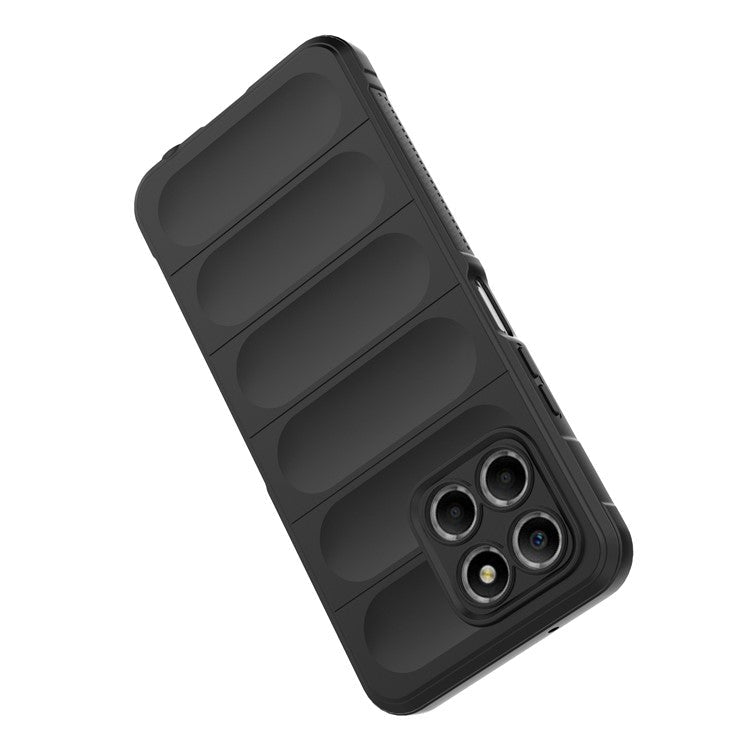 For Honor X8 5G Flexible TPU Mobile Phone Back Cover Drop Protection Phone Protective Case - Black
