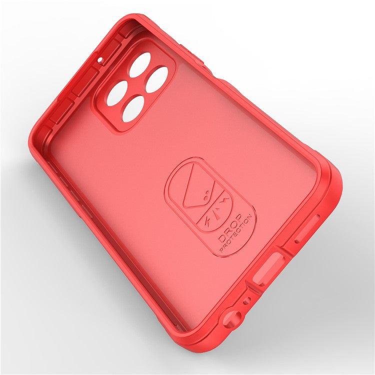 For Honor X8 5G Flexible TPU Mobile Phone Back Cover Drop Protection Phone Protective Case - Red