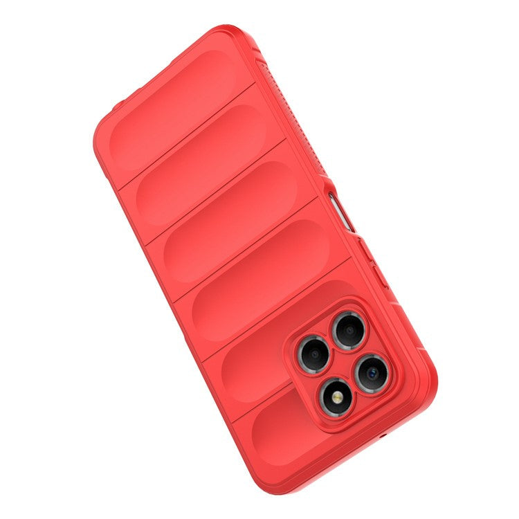 For Honor X8 5G Flexible TPU Mobile Phone Back Cover Drop Protection Phone Protective Case - Red