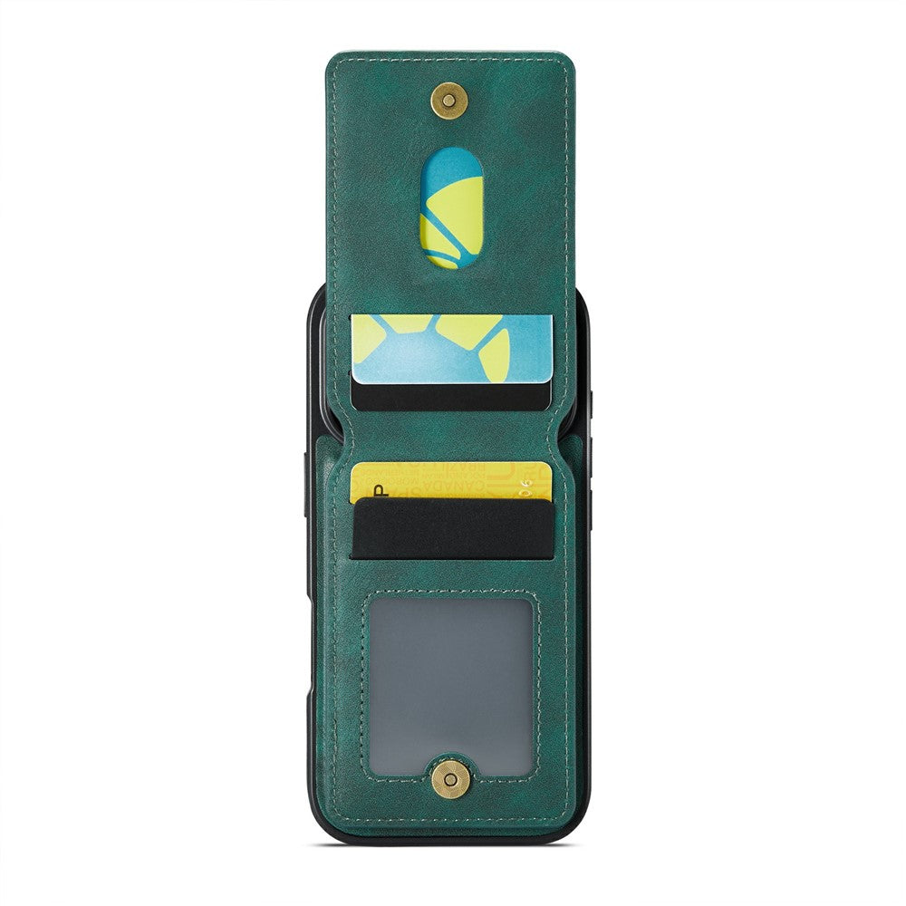 MAGKING K1 Series For iPhone 17 Pro Max Magnetic Case PC + TPU + PU Phone Cover with Card Holder - Green