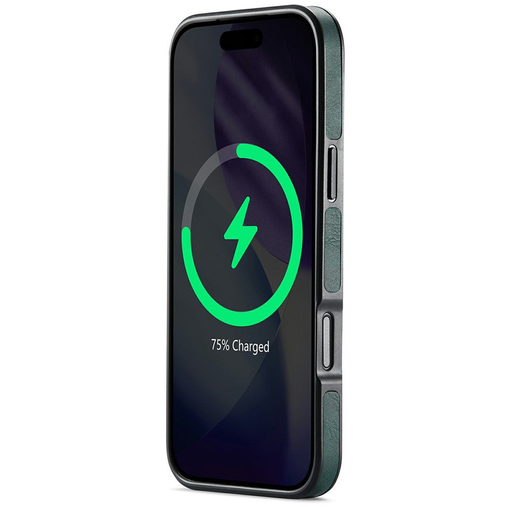 MAGKING K1 Series For iPhone 17 Pro Max Magnetic Case PC + TPU + PU Leather Phone Cover - Green