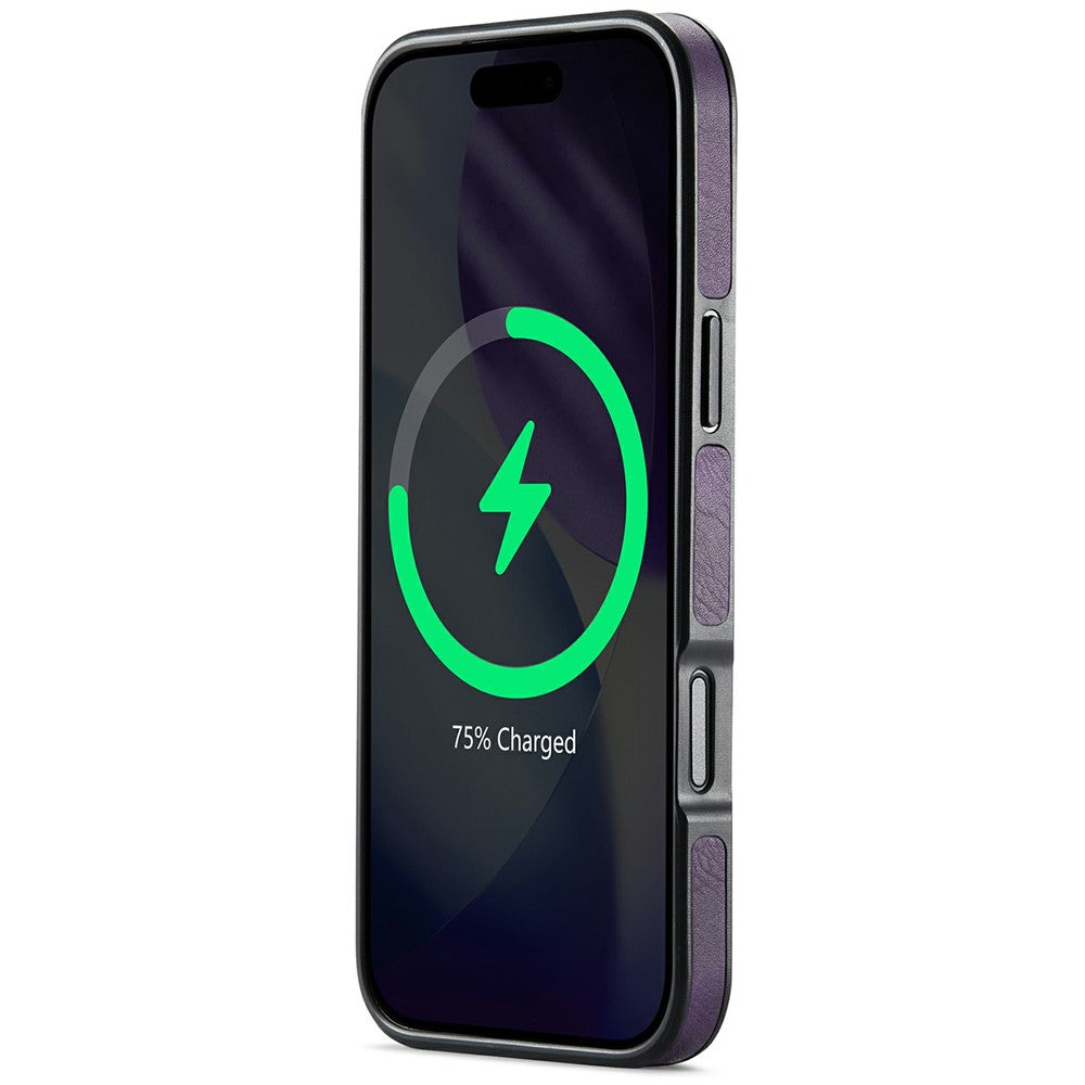 MAGKING K1 Series For iPhone 17 Pro Max Magnetic Case PC + TPU + PU Leather Phone Cover - Purple