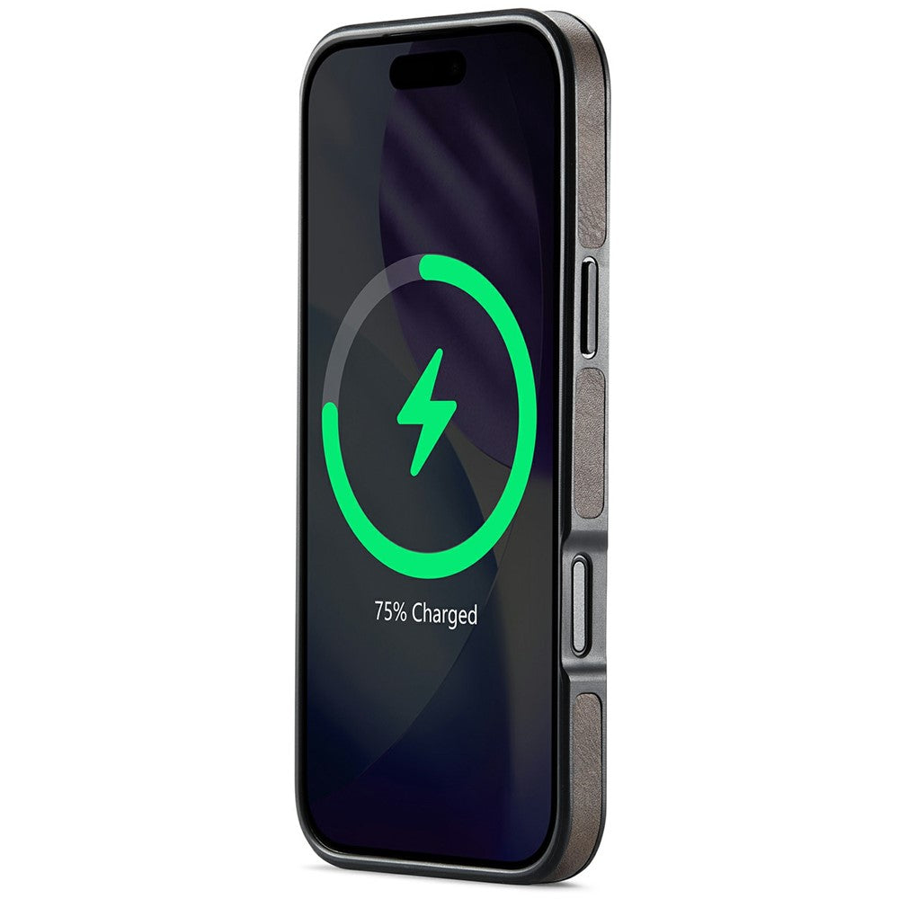 MAGKING K1 Series For iPhone 17 Pro Max Magnetic Case PC + TPU + PU Leather Phone Cover - Coffee