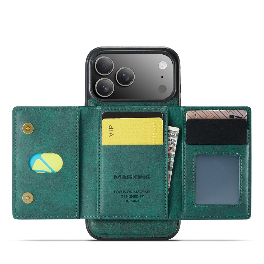 MAGKING K2 Series For iPhone 17 Pro Max Case Compatible with MagSafe PC + TPU + PU Phone Cover - Green
