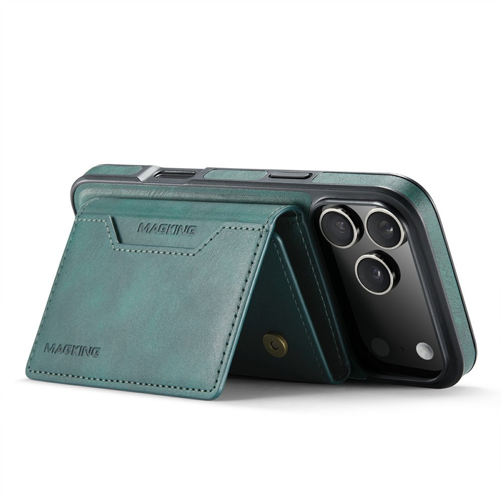 MAGKING K2 Series For iPhone 17 Pro Max Case Compatible with MagSafe PC + TPU + PU Phone Cover - Green