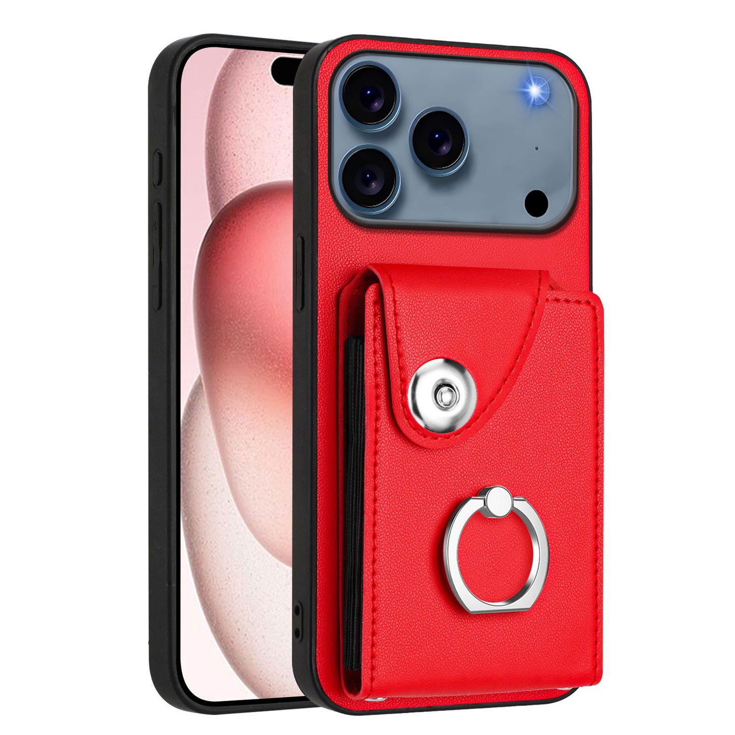 For iPhone 17 Pro Max Case YB Leather Coating Series - Red