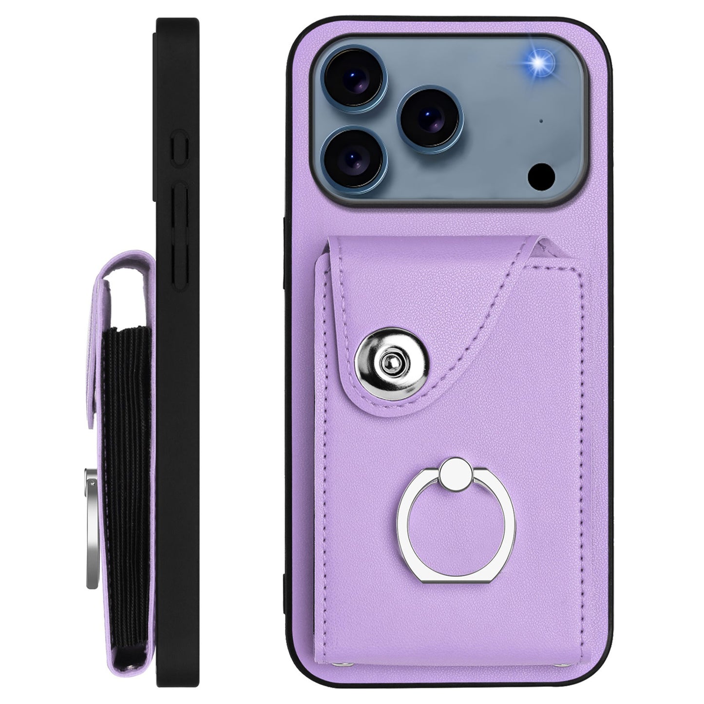 For iPhone 17 Pro Max Case YB Leather Coating Series - Purple