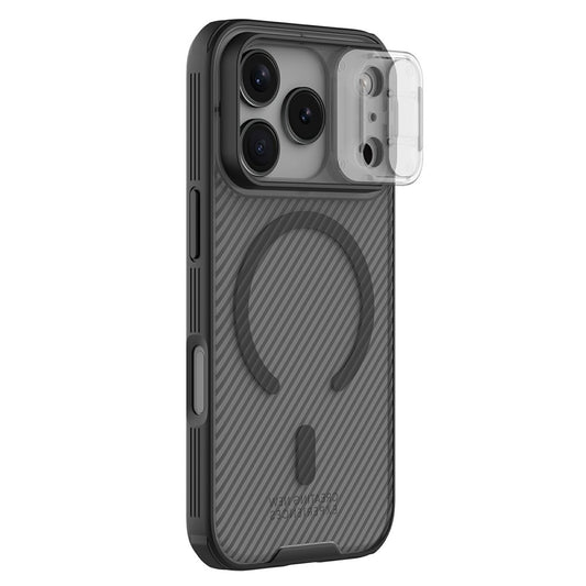 NILLKIN Camshield Pro Magnetic Series For iPhone 17 Pro Max Case TPU + PC Clear Black Phone Cover with Camera Slider