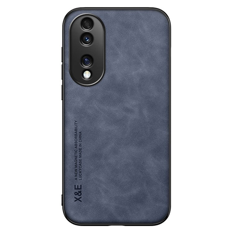 X&E Magnetic Phone Cover For Honor 70 5G, Skin-touch Feeling Protective Phone Case with Built-in Metal Sheet - Blue