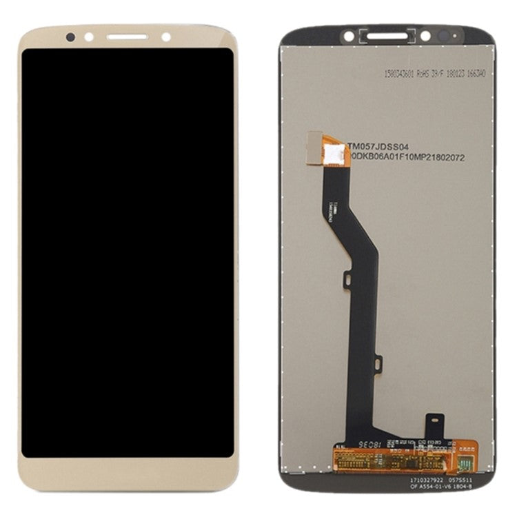 For Motorola Moto G6 Play Grade C LCD Screen and Digitizer Assembly Part (without Logo) - Gold