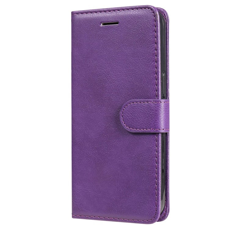 KT Leather Series-2 for Motorola Edge 30 Fusion 5G / Moto S30 Pro 5G Wallet Case Solid Color PU Leather Stand Magnetic Flip Phone Cover with Strap - Purple