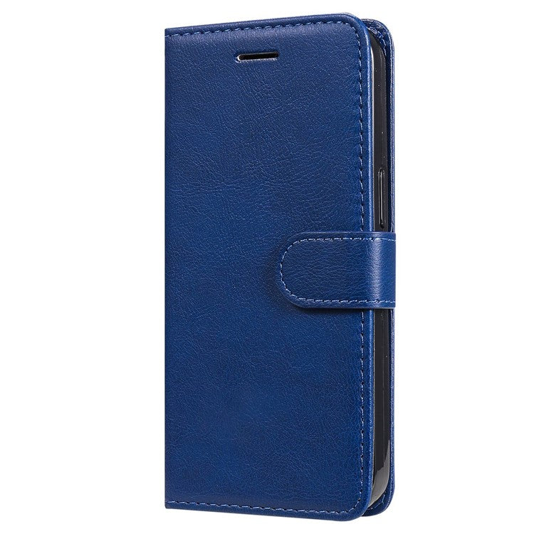 KT Leather Series-2 for Motorola Edge 30 Fusion 5G / Moto S30 Pro 5G Wallet Case Solid Color PU Leather Stand Magnetic Flip Phone Cover with Strap - Blue