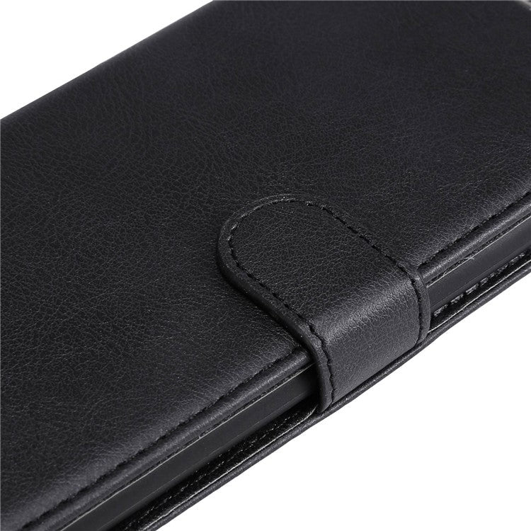 KT Leather Series-2 for Motorola Moto X30 Pro 5G / Edge 30 Ultra 5G Solid Color Wallet Case PU Leather Stand Magnetic Closure Shockproof Protective Flip Cover - Black