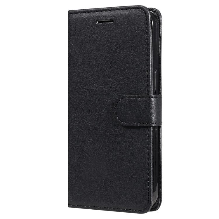 KT Leather Series-2 for Motorola Moto X30 Pro 5G / Edge 30 Ultra 5G Solid Color Wallet Case PU Leather Stand Magnetic Closure Shockproof Protective Flip Cover - Black