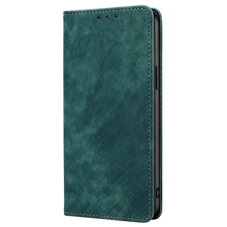 For Honor X8 5G / X6 4G PU Leather Wallet Stand Shockproof Case RFID Blocking Magnetic Auto-absorbed Phone Cover - Green