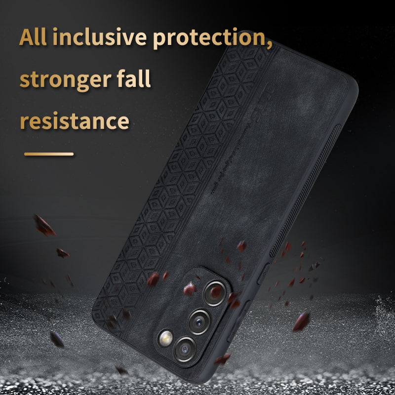 AZNS For Samsung Galaxy S20 FE 5G / S20 FE / S20 FE 2022 / S20 Lite Imprinted Pattern PU Leather Coated TPU Cover Anti-scratch Phone Case - Blue