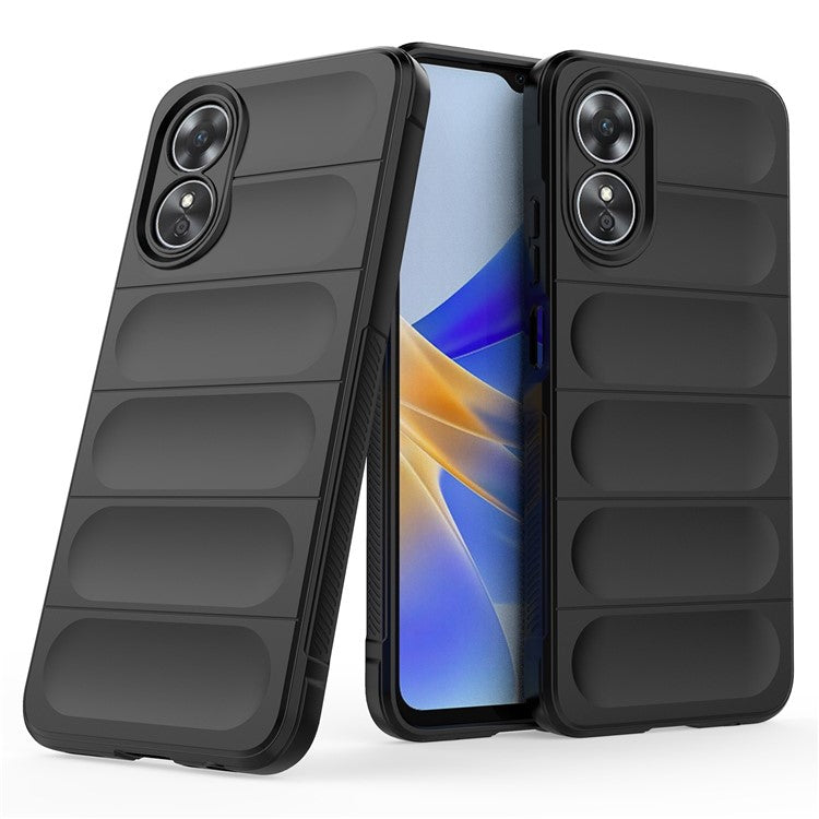 Shockproof Mobile Phone Cover for Oppo A17 4G, Drop Protection Soft TPU Protective Case - Black