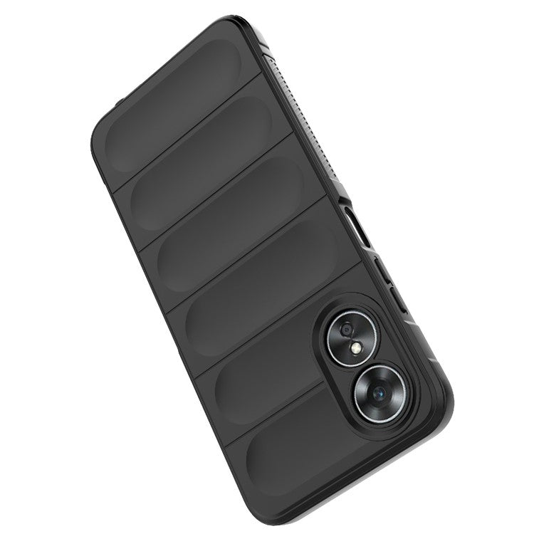 Shockproof Mobile Phone Cover for Oppo A17 4G, Drop Protection Soft TPU Protective Case - Black