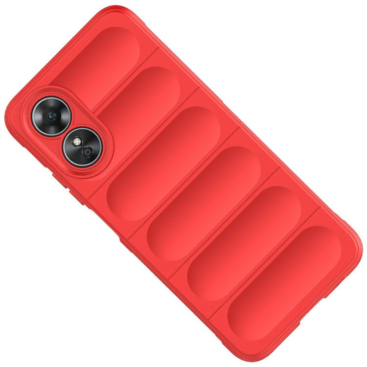 Shockproof Mobile Phone Cover for Oppo A17 4G, Drop Protection Soft TPU Protective Case - Red