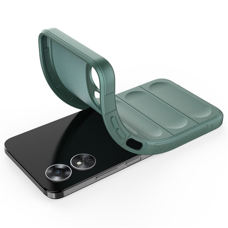 Shockproof Mobile Phone Cover for Oppo A17 4G, Drop Protection Soft TPU Protective Case - Green