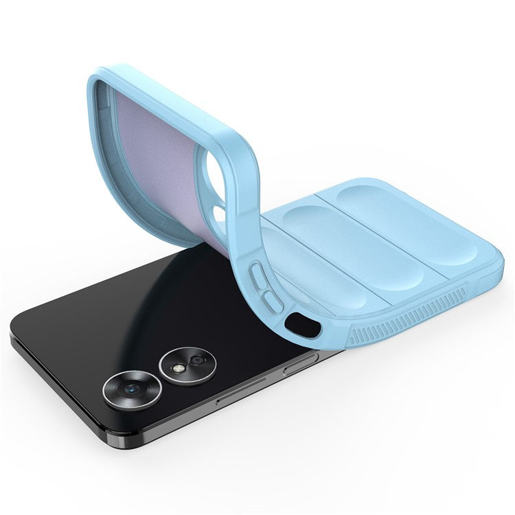 Shockproof Mobile Phone Cover for Oppo A17 4G, Drop Protection Soft TPU Protective Case - Baby Blue