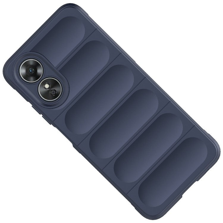 Shockproof Mobile Phone Cover for Oppo A17 4G, Drop Protection Soft TPU Protective Case - Dark Blue