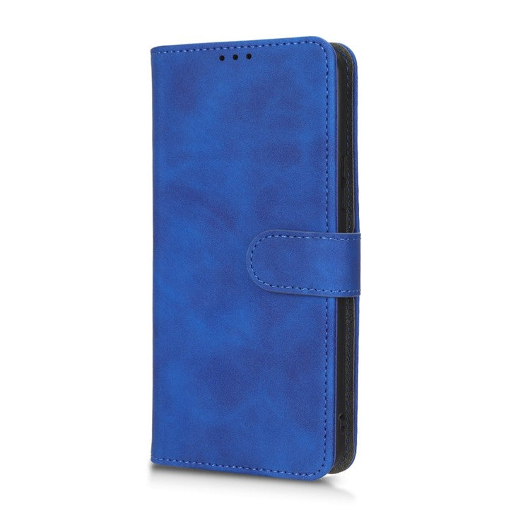 Phone Cover for Infinix Hot 11s, Magnetic Clasp Skin-Touch Feeling PU Leather Wallet Case with Stand Feature - Blue