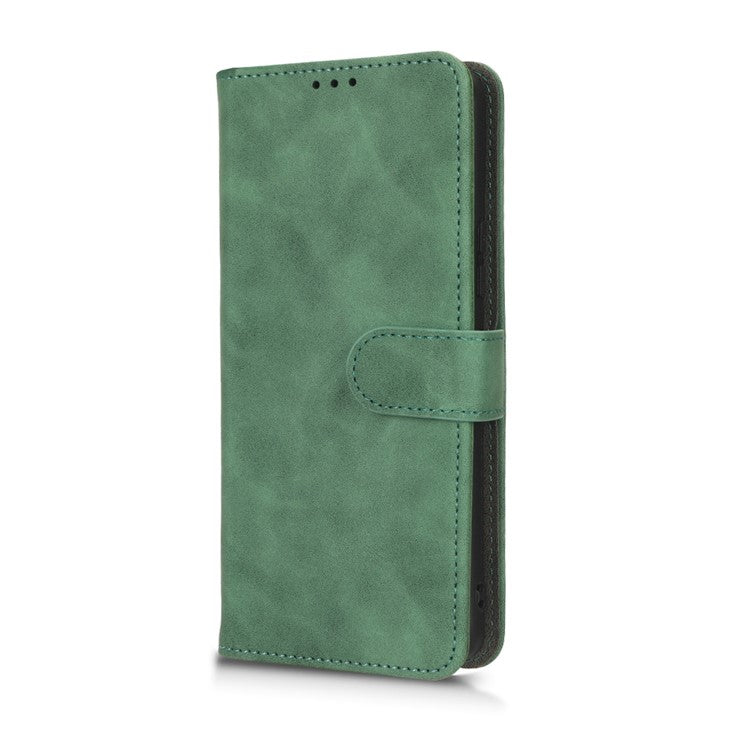 Phone Cover for Infinix Hot 11s, Magnetic Clasp Skin-Touch Feeling PU Leather Wallet Case with Stand Feature - Green