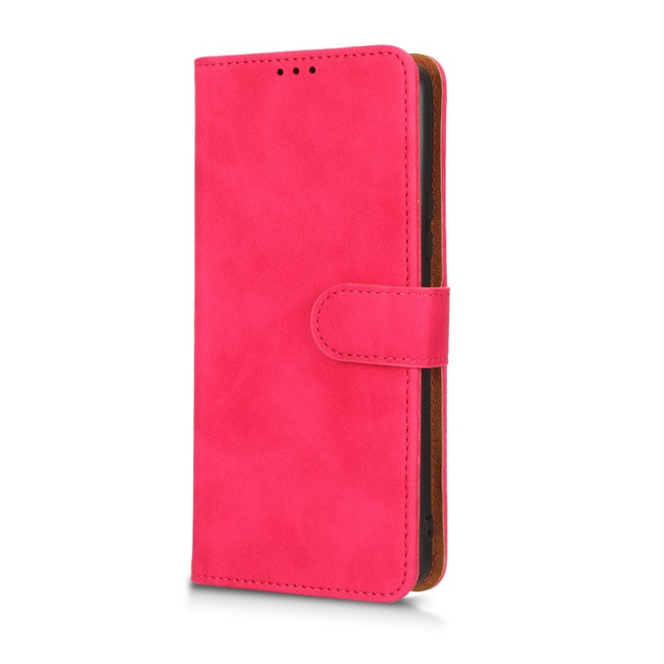 Phone Cover for Infinix Hot 11s, Magnetic Clasp Skin-Touch Feeling PU Leather Wallet Case with Stand Feature - Red