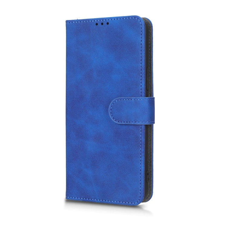 Phone Cover for Infinix Hot 12 Play 4G, Skin-Touch Feeling Book Style PU Leather Wallet Case with Stand Feature - Blue