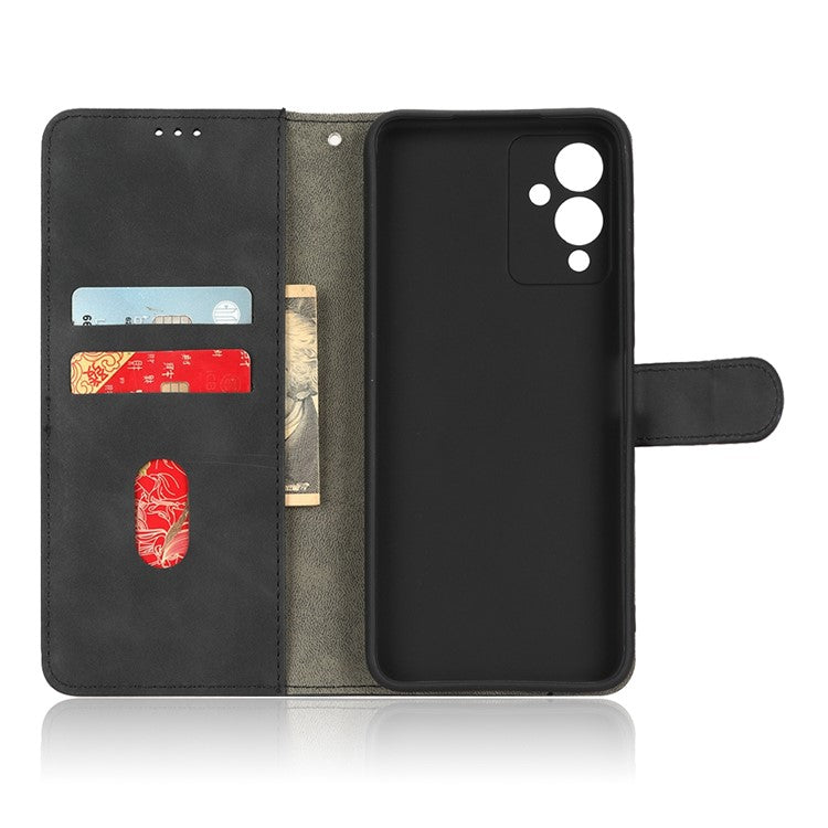 Phone Cover for Infinix Hot 12i 4G, Scratch Proof Skin-Touch Feeling PU Leather Wallet Case with Stand Feature - Black