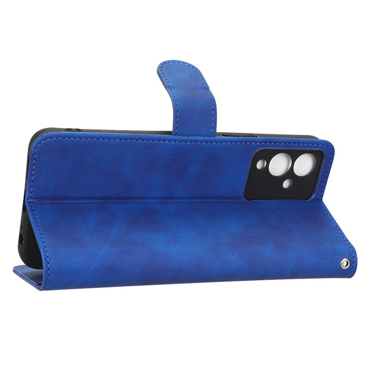 Phone Cover for Infinix Hot 12i 4G, Scratch Proof Skin-Touch Feeling PU Leather Wallet Case with Stand Feature - Blue