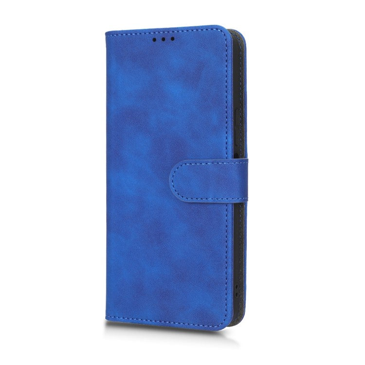 Phone Cover for Infinix Hot 12i 4G, Scratch Proof Skin-Touch Feeling PU Leather Wallet Case with Stand Feature - Blue