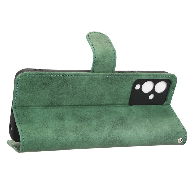Phone Cover for Infinix Hot 12i 4G, Scratch Proof Skin-Touch Feeling PU Leather Wallet Case with Stand Feature - Green