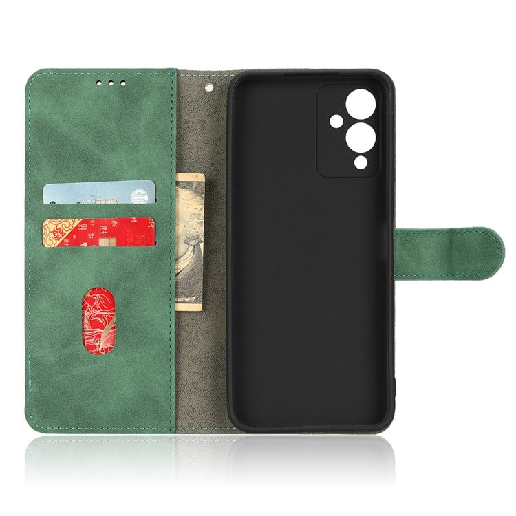 Phone Cover for Infinix Hot 12i 4G, Scratch Proof Skin-Touch Feeling PU Leather Wallet Case with Stand Feature - Green