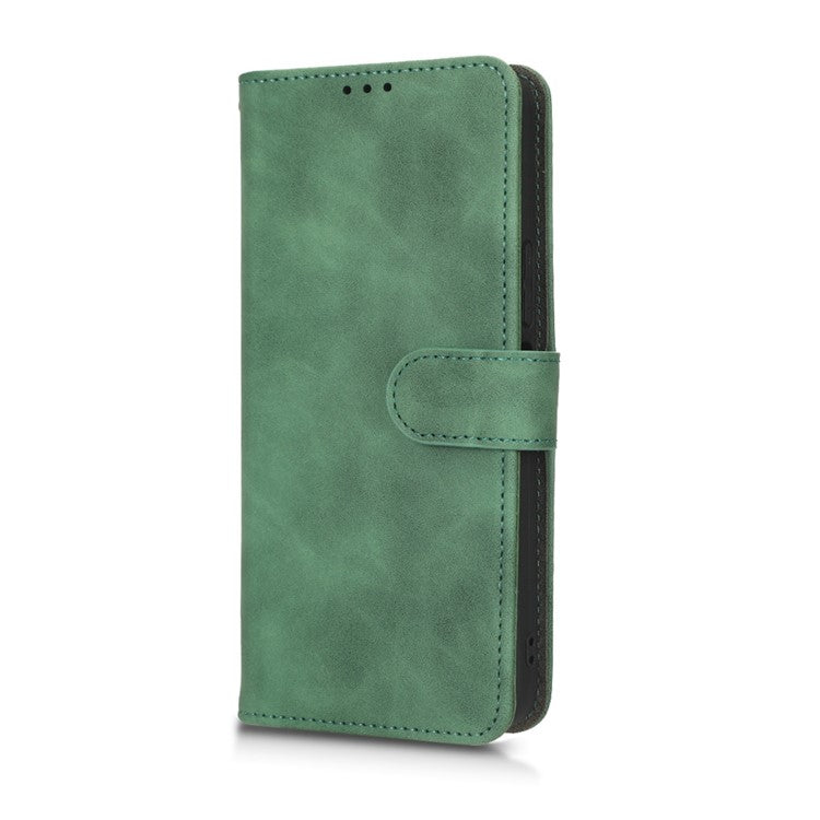Phone Cover for Infinix Hot 12i 4G, Scratch Proof Skin-Touch Feeling PU Leather Wallet Case with Stand Feature - Green