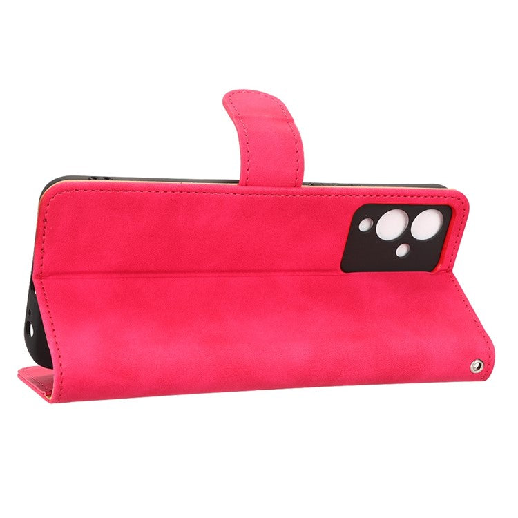 Phone Cover for Infinix Hot 12i 4G, Scratch Proof Skin-Touch Feeling PU Leather Wallet Case with Stand Feature - Red