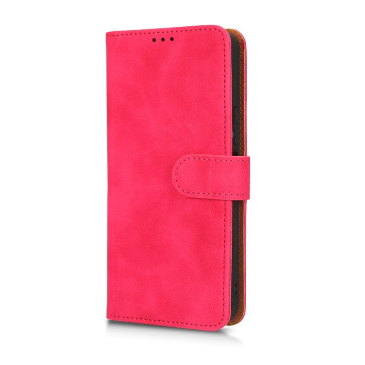 Phone Cover for Infinix Hot 12i 4G, Scratch Proof Skin-Touch Feeling PU Leather Wallet Case with Stand Feature - Red